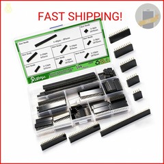 Ruibapa 104 PCS 2.54mm Male and Female Pin Header Connector Assortment Kit Inclu