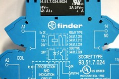 finder Solid State Relay DC Switch 34.81.7.024.9024 24VDC PCB Socket 93.51.7.024