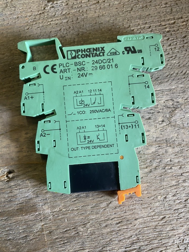 12x Phoenix Contact PLC-BSC-24DC/21 (2966016) Power Relay, IP20, DC 21-30 V