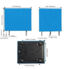 2 Pack PCB Power Relay SRD 09VDC SL C, DC 9V Coil, 10A 250VAC, SPDT, 5 Pin