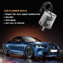 2Pin LED Flasher Relay with Ground Wire, 12V Car Flasher Relay for Color: 4PCS
