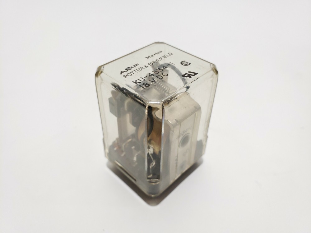 AMF Potter & Brumfield KU-4334-1 Relay – DPDT – 18VDC Coil – Free Shipping!