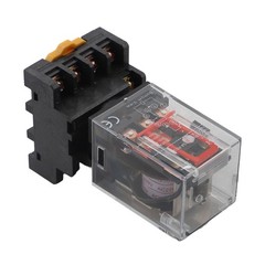 Silver Alloy Contact MK3PI MK3P 220VAC Relay 11 Pin 10A 250VAC With Socket Base
