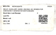 General Electric MCRC022ATD Auxiliary Contactor Relay MCRC022AT