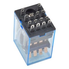 10Pcs MY4NJ 12/24/110/220V Coil Power Relay DIN Rail Mounted 14Pin W/Base PYF14A