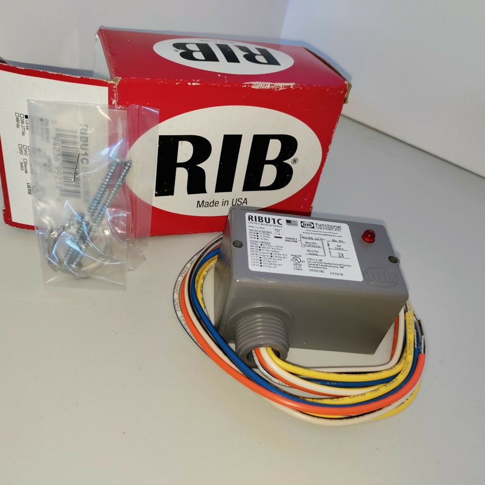 New Functional Devices RIBU1C RIB 10A SPDT 10-30 VAC/DC/120 VAC Enclosed Relay