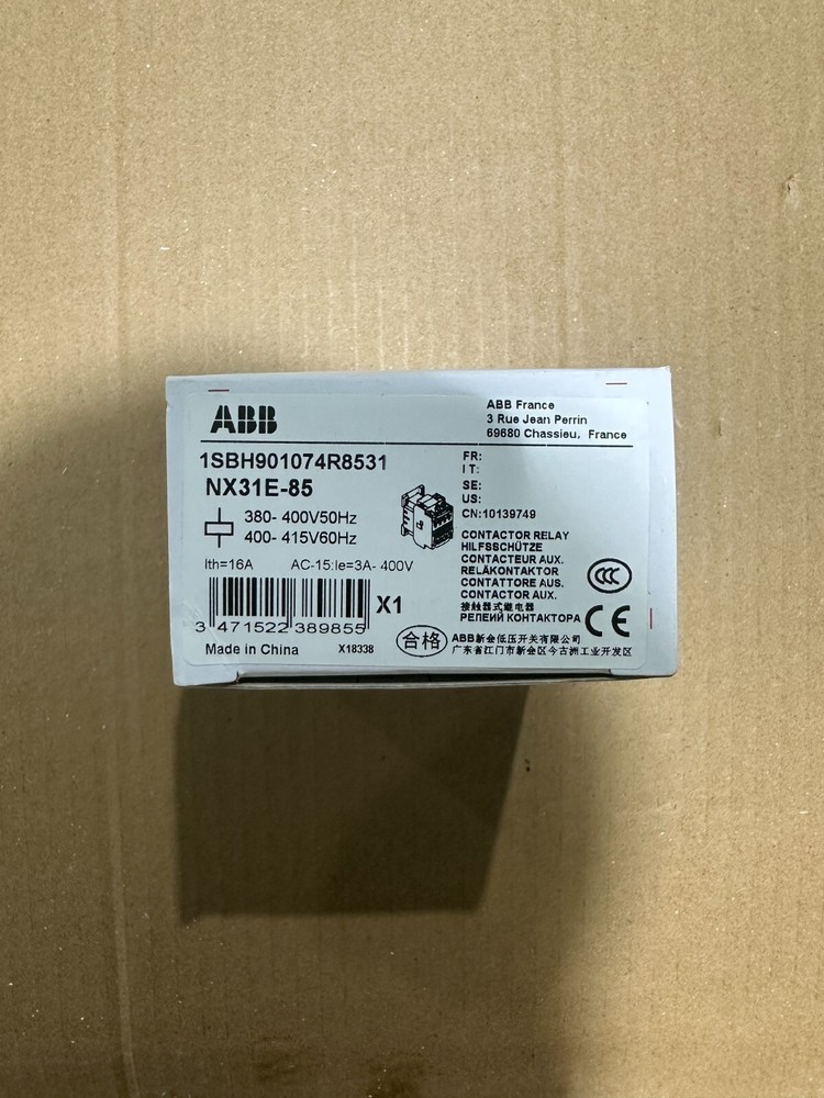 Brand new ABB Contactor Relay NX31E-85 380-400V50Hz/400-415V60Hz 1SBH901074R8531