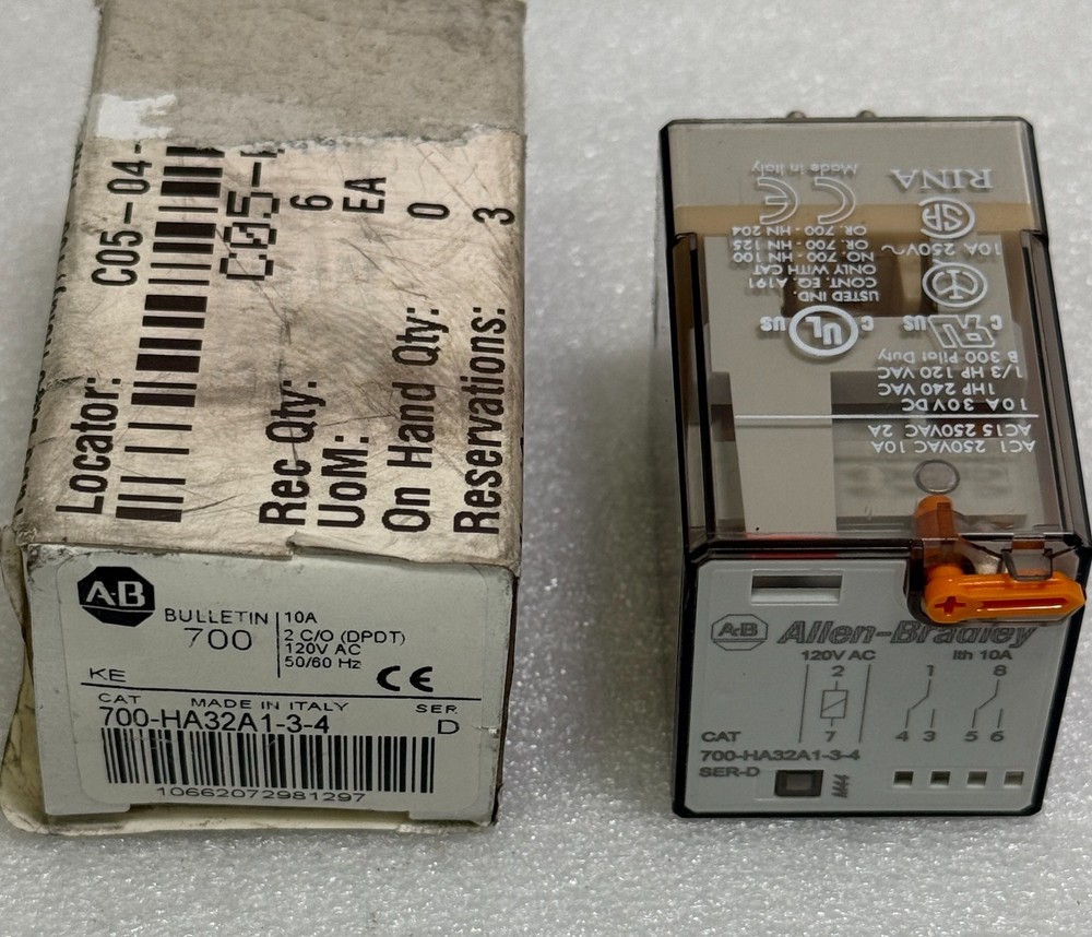 Allen Bradley 700-HA32A1-3-4 Relay 120V ACSeries D