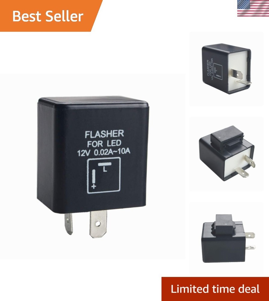 Compact 2-Pin CF-12 Automatic LED Flasher Relay – Precision Turn Signal Control