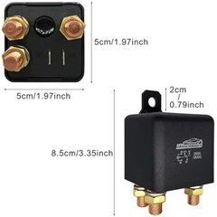 Relay 250A, 12V Continuous Duty Relay, 5 Pin Starter Relay Size: 12v-250a-5pin