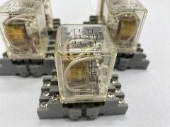 Westinghouse relays/socket bulk lot qty 5, MR3S relay 120vac coil, 8 pin round