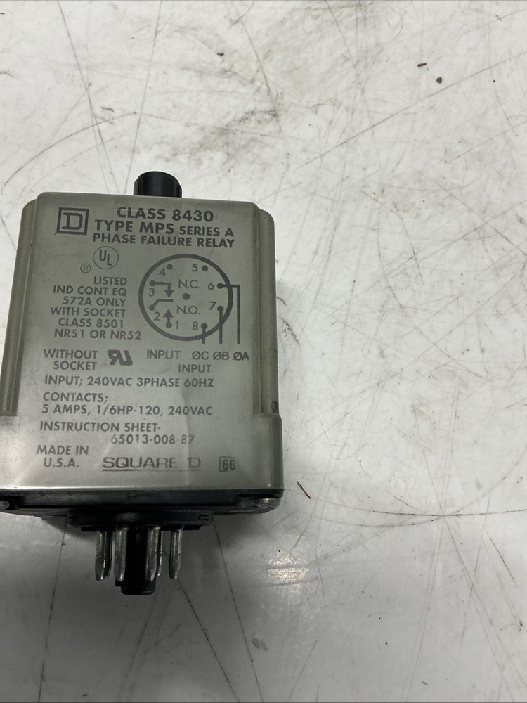 Sqaure D 8430 Ser.A failure relay W-864