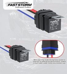 12V Waterproof Relay kit with Tinned Copper Wires 40/30 Amp for Automotive Horns