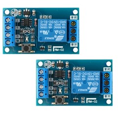 2pcs 12V Latching Relay Module 10A Load Low-Level Trigger Automotive Self-Loc…
