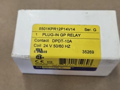 Square D 8501KPR12P14V14 Ice Cube Relay 24VAC Coil DPDT 10A
