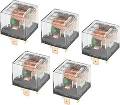 5 Pcs Waterproof Relay DC 12V 60A, 4 Pin Relay Charge Case Universal Size: 12V