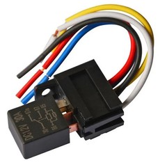 12V 24V DC 40A 4/5-Pin Automotive Violet Relay w/ Wires & Harness Socket Set