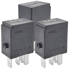 3-Pack 646 4RD965435- Relay – 30A 12VDC 5-Pin SPDT Automotive Relay – Compati…