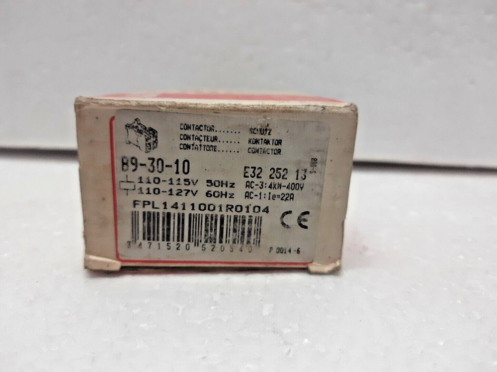 ABB B9-30-10 110-115 V 50 Hz 110-127V 60Hz FPL1411001R0104 Contactor