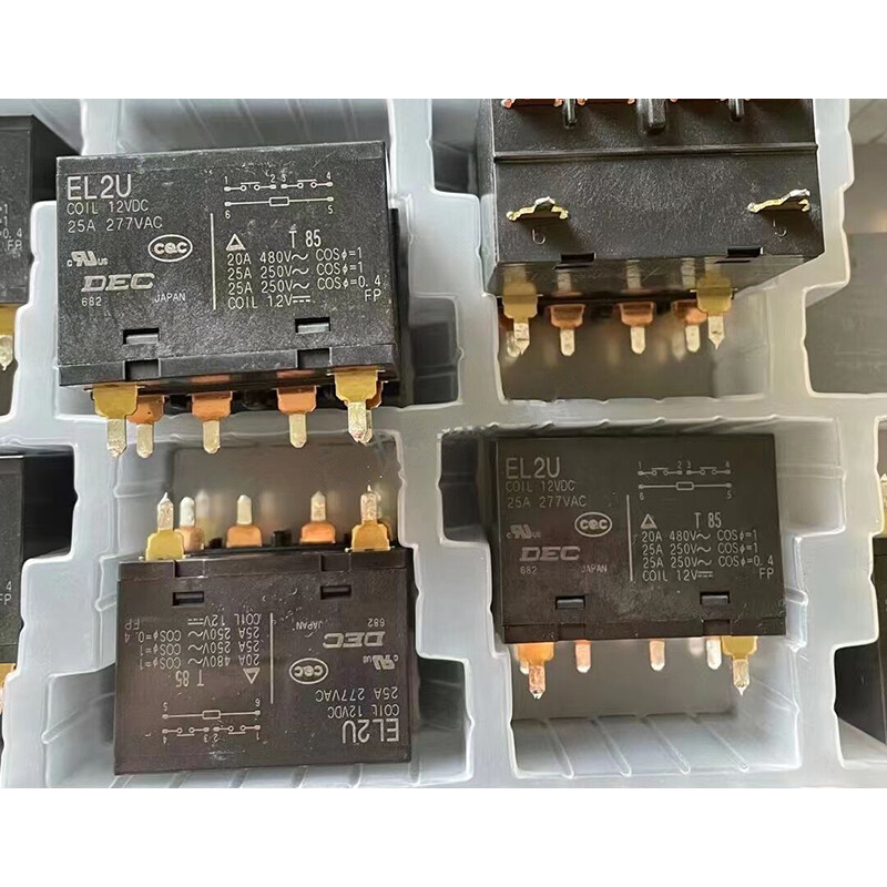 1Pc DEC EL2U-12VDC Power Relay 6Pins 20A 480V