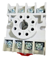 DAYTON 5X852M Relay Socket Base 8-Pin, 300Vac, 15 Amp, 600Vac, 10 Amp