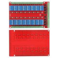 16 channel relay module interface card high/low level trigger DC 5/12 / 24VDC12V