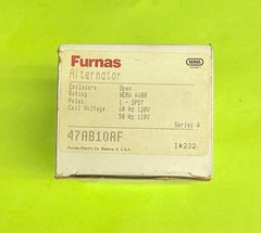 Furnas 47AB10AF Alternator Relay 120V Coil 1-SPDT NEMA A600 Pilot Duty Series A