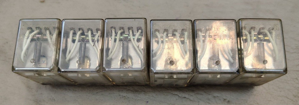 LOT OF 6 PCS OMRON MY4 RELAY 24 VDC RELAY OMRON 1574Y1
