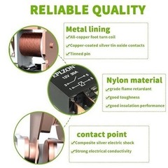 4 Pin 12V 30A SPST Relay High Performance Multi-Purpose Water Size: 4 PIN 4PCS