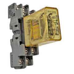 IDEC RY2S-U RELAY W/ BASE SY2S-05 VDC/AC 8 PIN 20V 3A 120/240VAC 100/30VDC