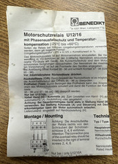 BENEDIKT & JAGER U12/16A 1,2 0.8-1.2A THERMAL OVERLOAD RELAY **NEW IN BOX**