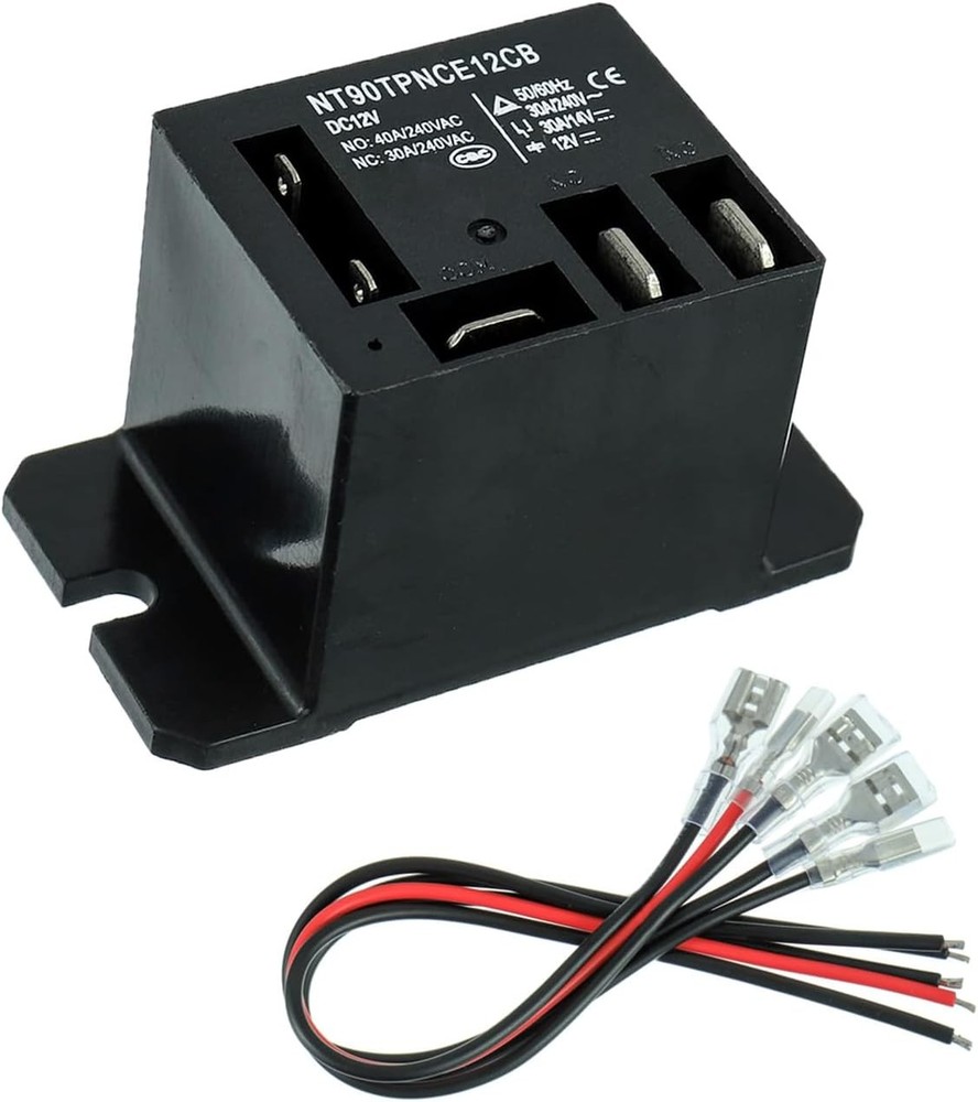 1 Pack NT90 DC 12V Coil 30A 40A SPDT 1NO 1NC Mini Relay Flange Mounting 5pcs