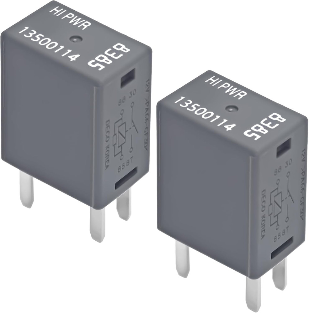Relay 13500114/8385 (Set of 2) – 12VDC 40A 4Pins for Air Conditioning Fan, Relay