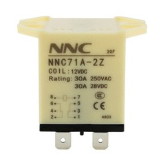 30A High Power Relay DC 12V 24V AC 110V 220V Coil DPDT 2 NO + 2 NC 8Pins Plug-in