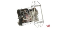 Lot of 8 Omron LY1F Ice Cube Relay Panel Mount, 220/240 VAC Coil 15A SPDT