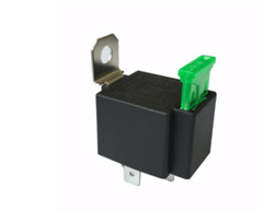 12V DC 30A 4-PIN RELAY W/FUSE + 2/14AWG + 2/16AWG HEAVY DUTY 6″ HARNESS