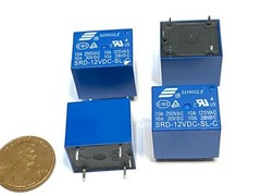 4 Pieces Blue 10A 5 pins SONGLE SRD PCB power Relay SRD-12VDC-SL-C B13
