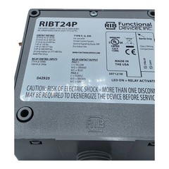Functional Devices Smoke Control System Enclosed 20 AMP Pilot Relay RIBT24P DPDT