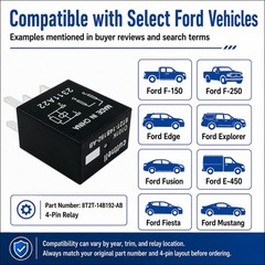 6 Pack 8T2T-14B192-AB Relay 12V 30A for Ford