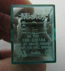 New Midtex 8-Pin DPDT Relay 24VDC Coil 3A 28VDC 120VAC 240VAC 1/10 HP 156-22S1A4