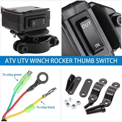12V Winch Switch with Mounting Bracket Winch Rocker Thumb Switch for ATV UTV …