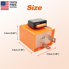 2Pcs 2-Pin 12V Speed Adjustable LED Electronic Flasher Relay Fix Motorcycle Turn