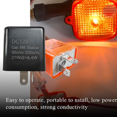 Wevdn 12V Speed Adjustable 2 Pin LED Flasher Relay, Electronic Flasher Relay