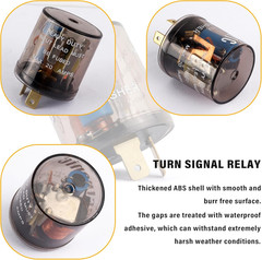 2PCS 12V Flasher Relay,Heavy Duty 2-Pin Turn Signal Relay Only for Repairing Hal