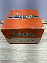 SIMPSON Model #27 DIRECT CURRENT 0-25 DC AMPS GAUGE PANEL METER USA VTG