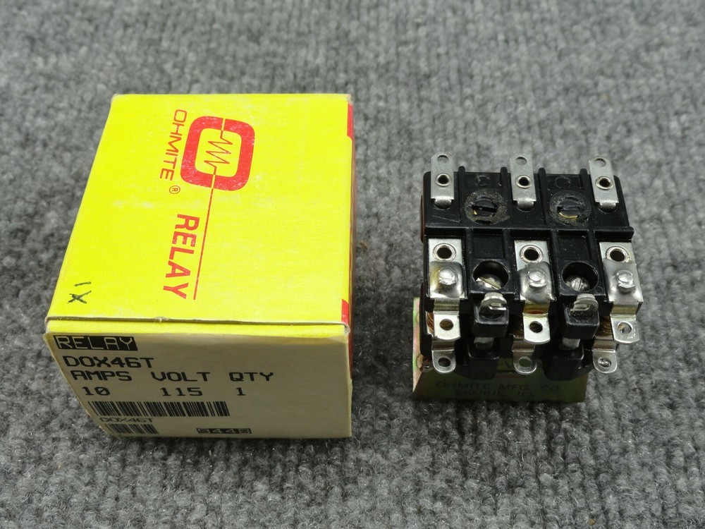 New Unused OHmite DOX46T Relay 10 amps 115 Volt DOX-46T
