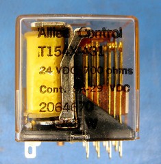 ALLIED CONTROL T154X-431 4PDT 24 VDC 700 OHMS 5 AMP 29 VDC CONTINOUS RELAY