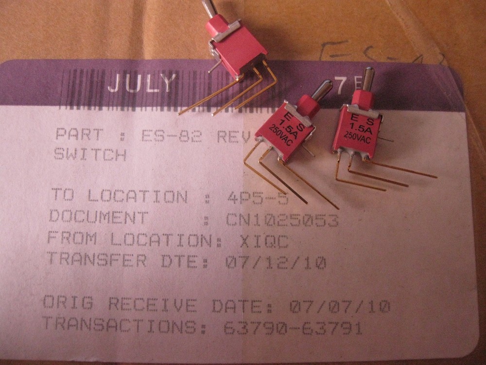 1x ES-82 1.5A 250VAC Switches 16A
