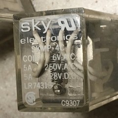 Sky SKMP-4C 14-Pin 6VAC Coil Relay Lot of 4 NOS