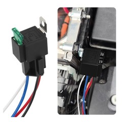 4Pin 12V Relay with 30A Fuse,SPST Normally Open Car 14 AWG